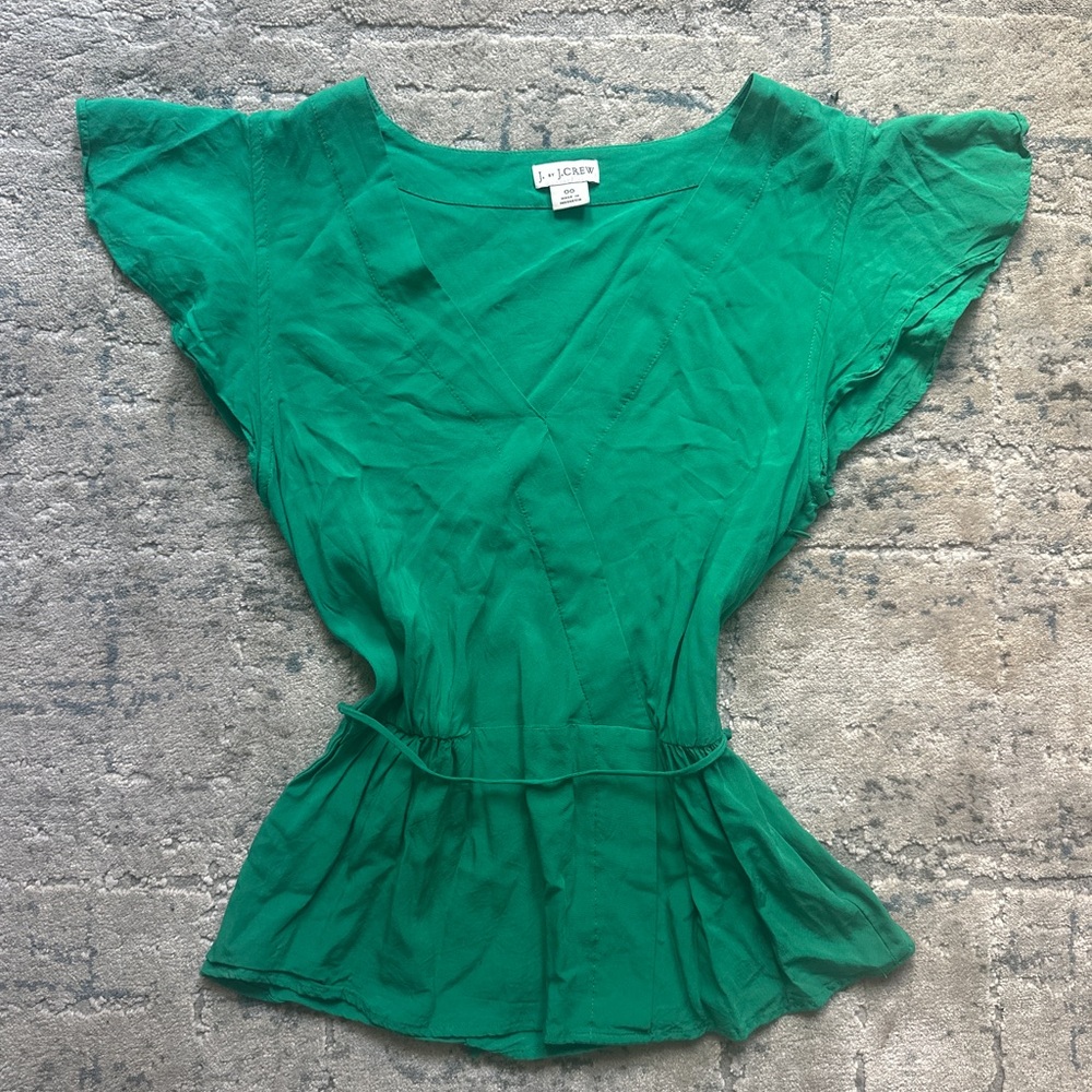 J. Crew Women's Green Top - Picture 2 of 7
